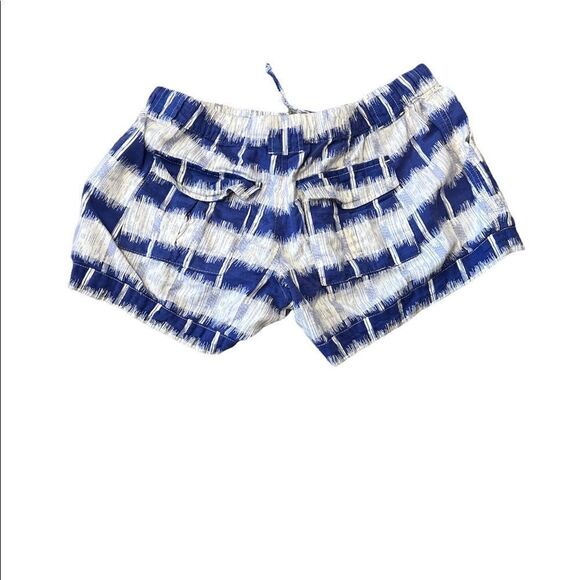 MOSSIMO Blue & White Drawstring Tie Dye Cuffed Lightweight BackFlap Pocket Short - Picture 2 of 8